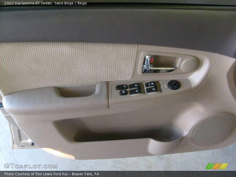 Sand Beige / Beige 2007 Kia Spectra EX Sedan