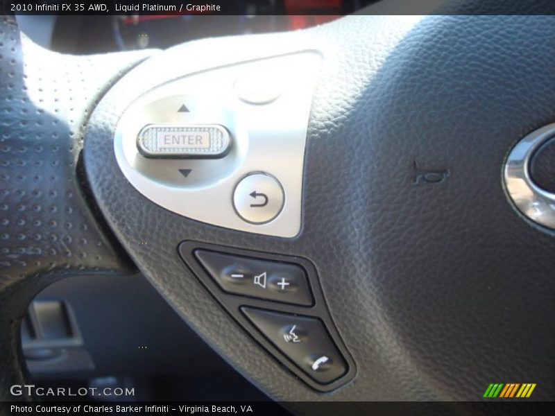 Liquid Platinum / Graphite 2010 Infiniti FX 35 AWD