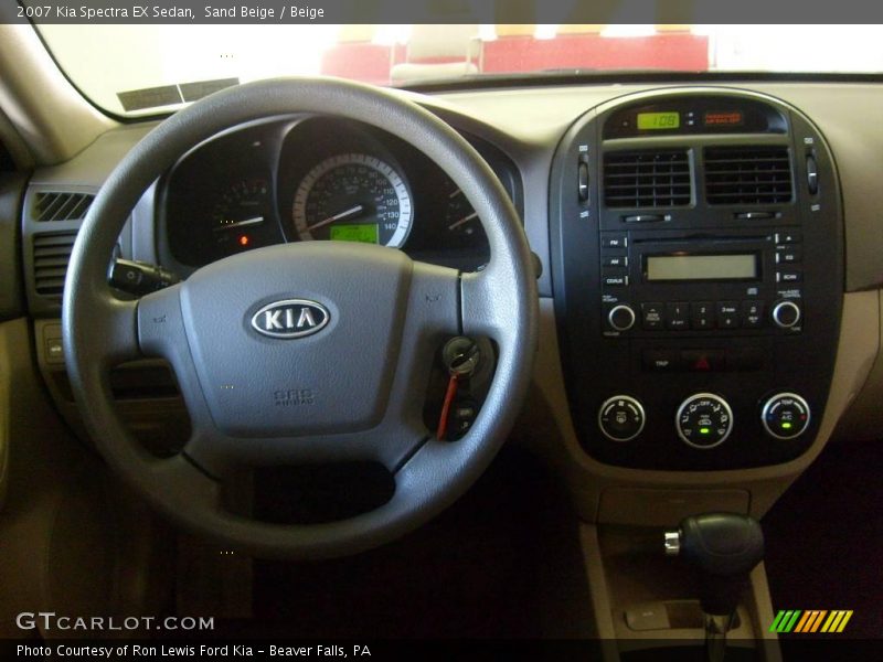 Sand Beige / Beige 2007 Kia Spectra EX Sedan