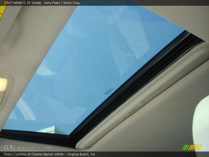 Ivory Pearl / Stone Gray 2007 Infiniti G 35 Sedan