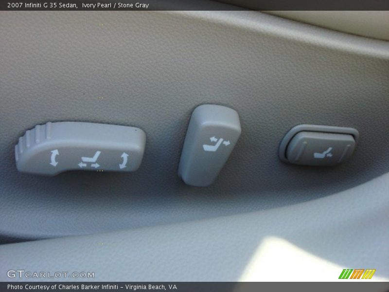 Ivory Pearl / Stone Gray 2007 Infiniti G 35 Sedan