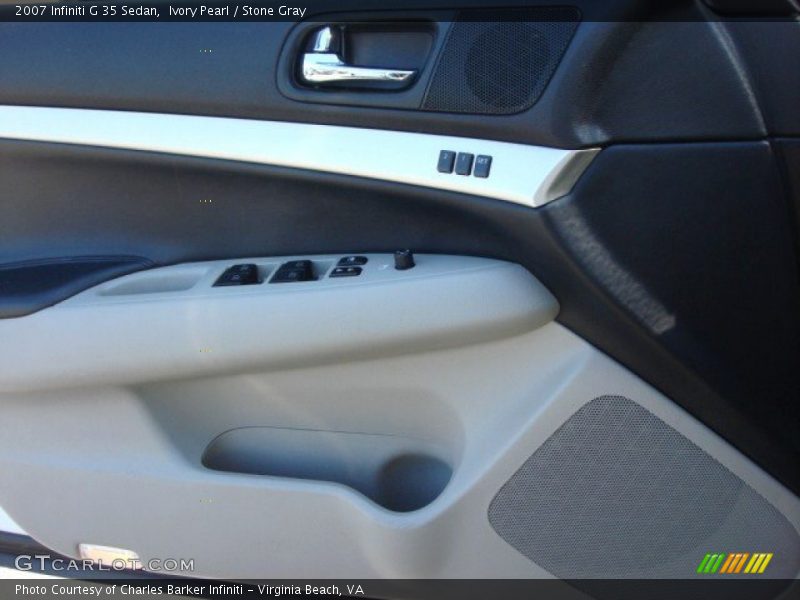 Ivory Pearl / Stone Gray 2007 Infiniti G 35 Sedan