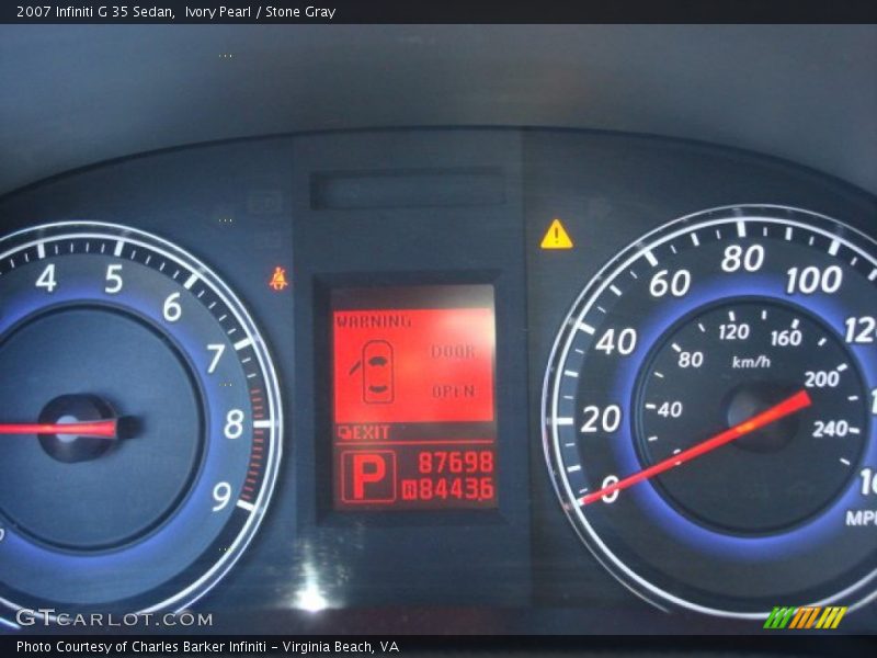 Ivory Pearl / Stone Gray 2007 Infiniti G 35 Sedan