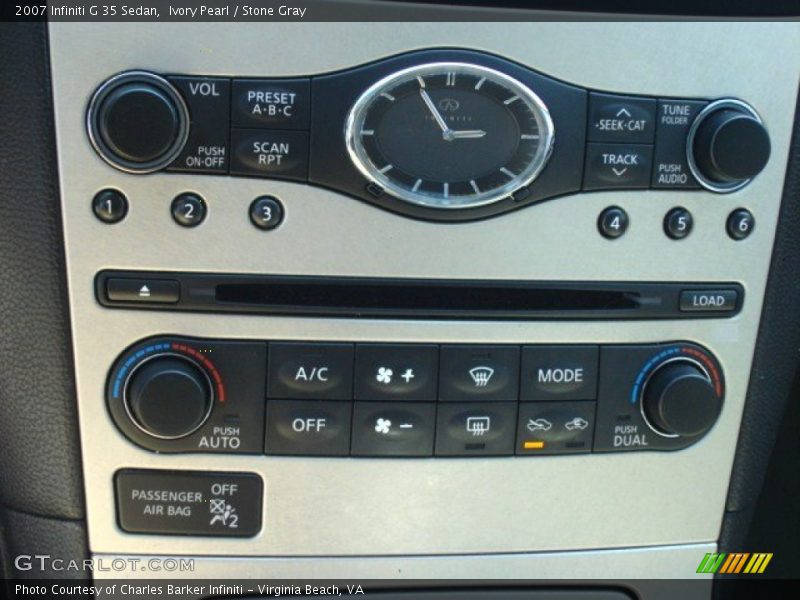 Ivory Pearl / Stone Gray 2007 Infiniti G 35 Sedan