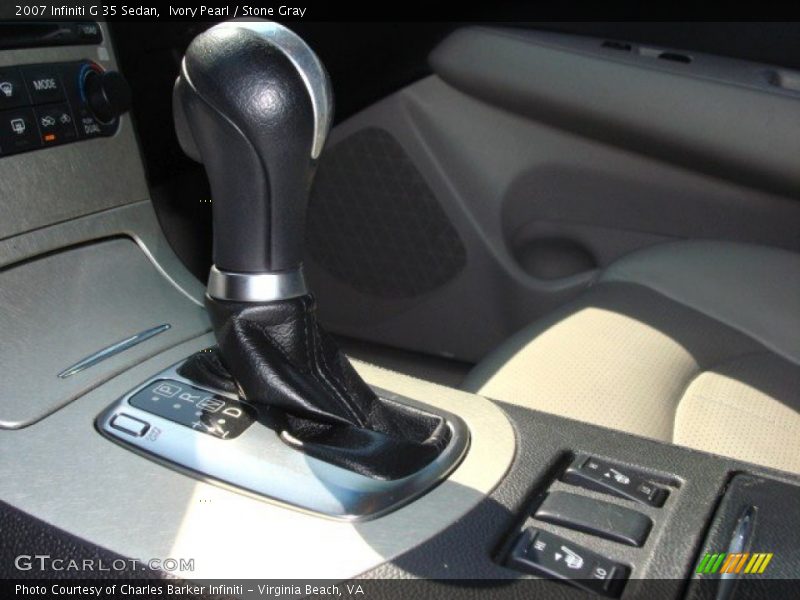 Ivory Pearl / Stone Gray 2007 Infiniti G 35 Sedan