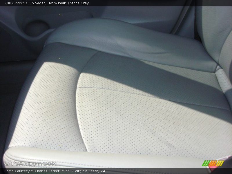 Ivory Pearl / Stone Gray 2007 Infiniti G 35 Sedan
