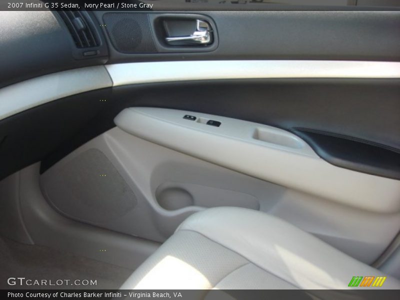 Ivory Pearl / Stone Gray 2007 Infiniti G 35 Sedan