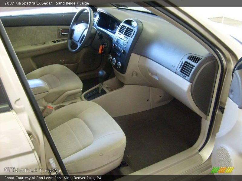 Sand Beige / Beige 2007 Kia Spectra EX Sedan