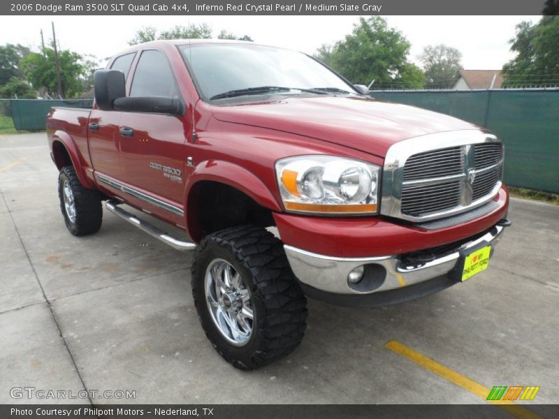 Inferno Red Crystal Pearl / Medium Slate Gray 2006 Dodge Ram 3500 SLT Quad Cab 4x4