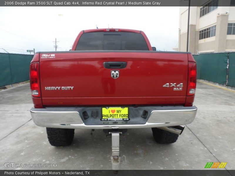 Inferno Red Crystal Pearl / Medium Slate Gray 2006 Dodge Ram 3500 SLT Quad Cab 4x4