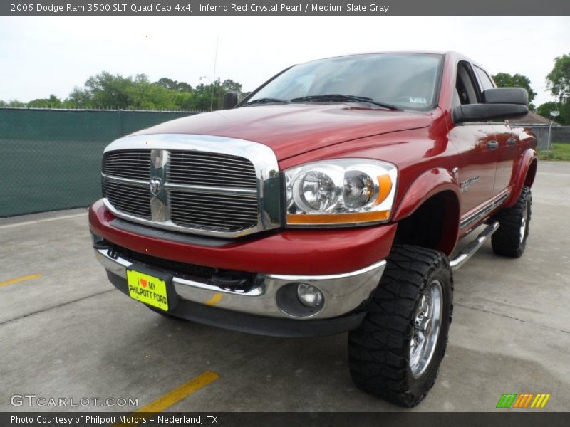 Inferno Red Crystal Pearl / Medium Slate Gray 2006 Dodge Ram 3500 SLT Quad Cab 4x4