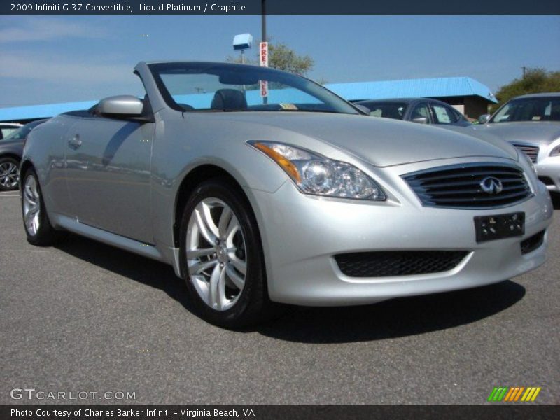 Liquid Platinum / Graphite 2009 Infiniti G 37 Convertible