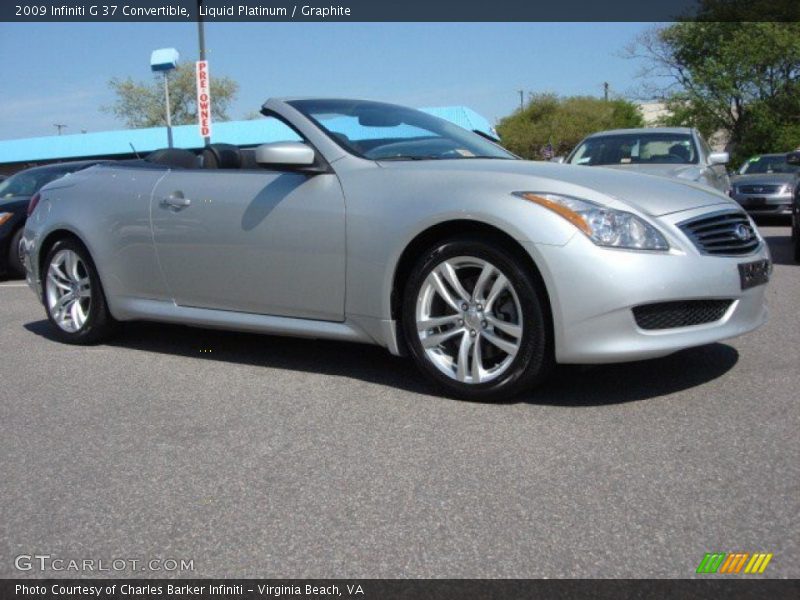 Liquid Platinum / Graphite 2009 Infiniti G 37 Convertible