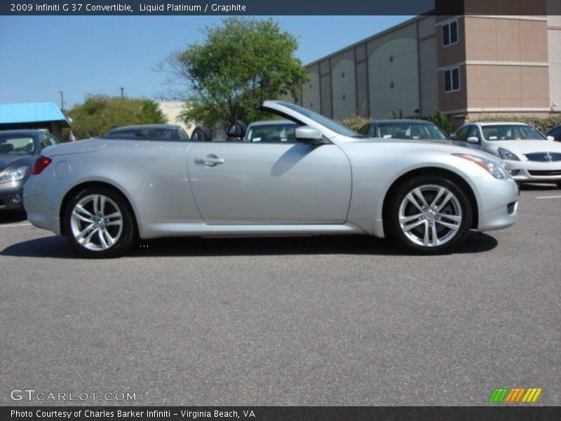 Liquid Platinum / Graphite 2009 Infiniti G 37 Convertible