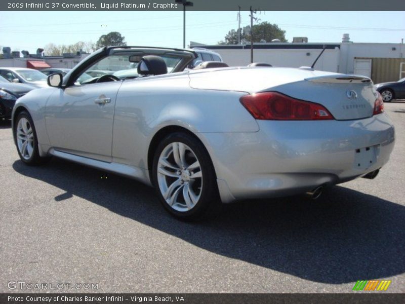 Liquid Platinum / Graphite 2009 Infiniti G 37 Convertible