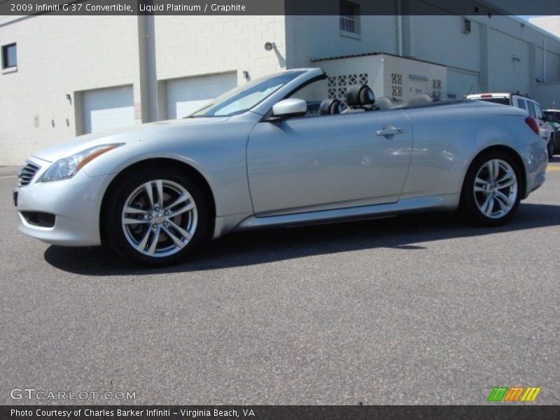 Liquid Platinum / Graphite 2009 Infiniti G 37 Convertible