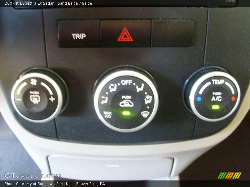 Sand Beige / Beige 2007 Kia Spectra EX Sedan