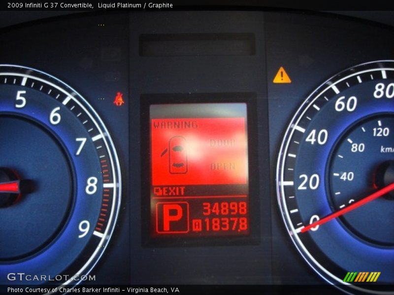 Liquid Platinum / Graphite 2009 Infiniti G 37 Convertible