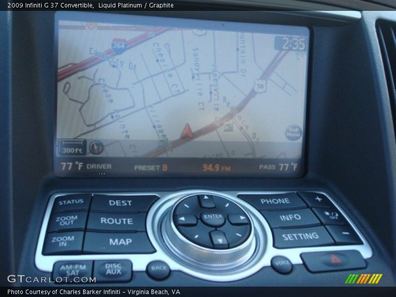 Liquid Platinum / Graphite 2009 Infiniti G 37 Convertible