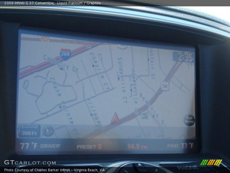 Liquid Platinum / Graphite 2009 Infiniti G 37 Convertible