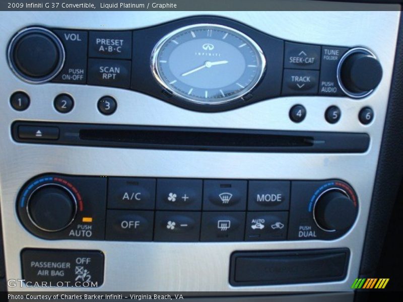Liquid Platinum / Graphite 2009 Infiniti G 37 Convertible