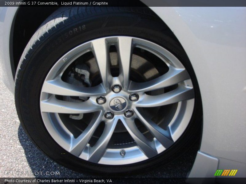 Liquid Platinum / Graphite 2009 Infiniti G 37 Convertible