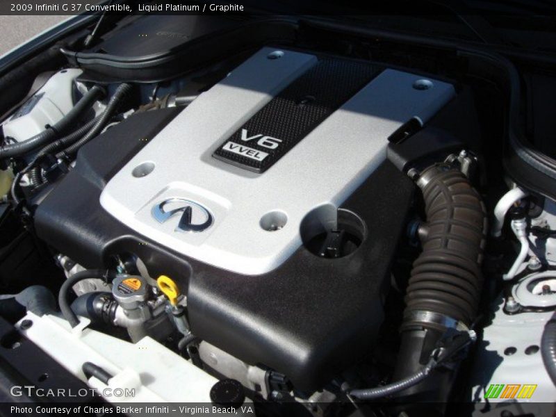 Liquid Platinum / Graphite 2009 Infiniti G 37 Convertible