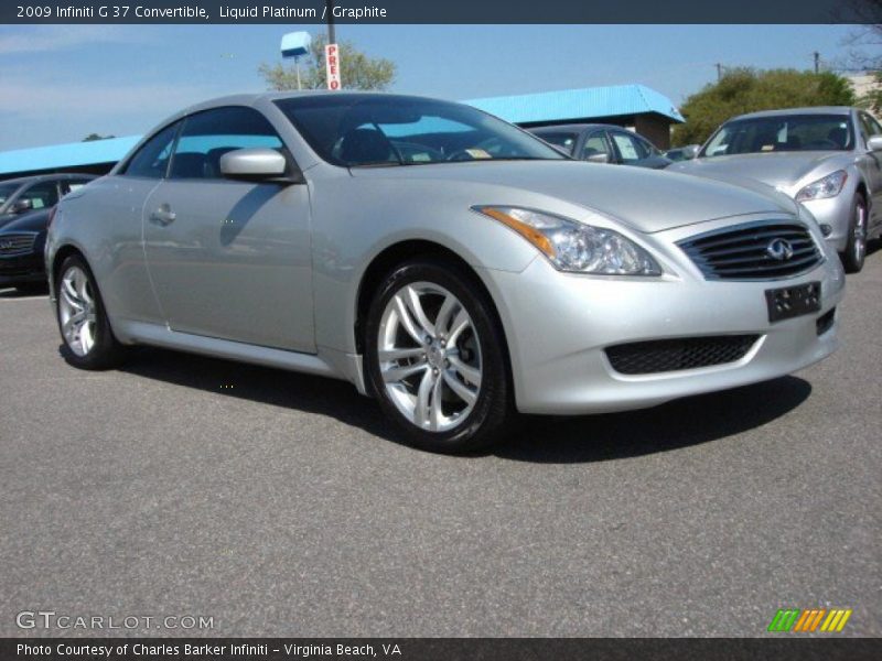 Liquid Platinum / Graphite 2009 Infiniti G 37 Convertible