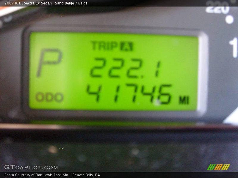 Sand Beige / Beige 2007 Kia Spectra EX Sedan