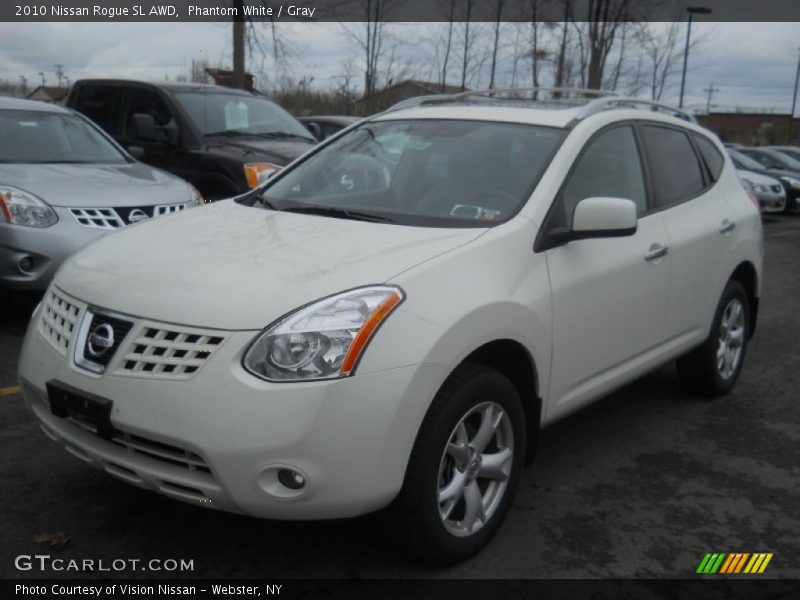Phantom White / Gray 2010 Nissan Rogue SL AWD