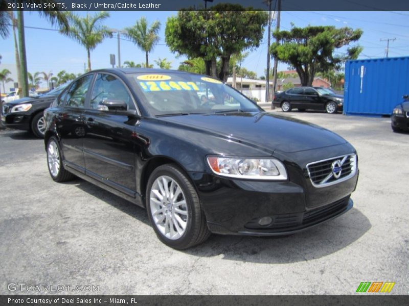 Black / Umbra/Calcite Leather 2011 Volvo S40 T5