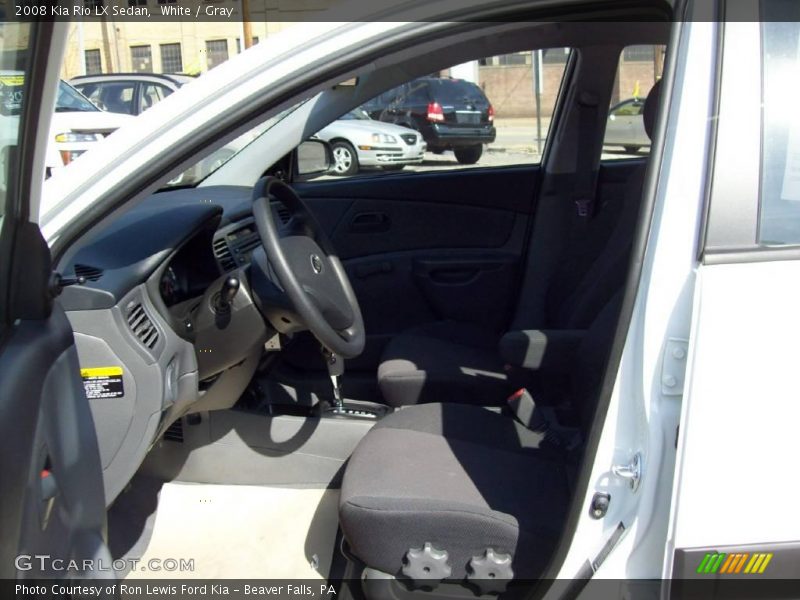 White / Gray 2008 Kia Rio LX Sedan