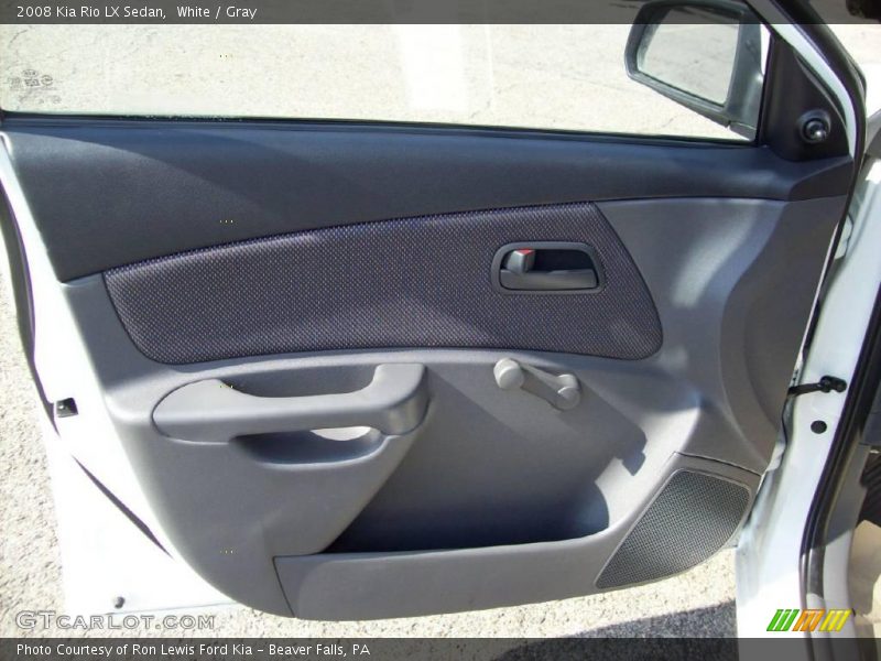 White / Gray 2008 Kia Rio LX Sedan
