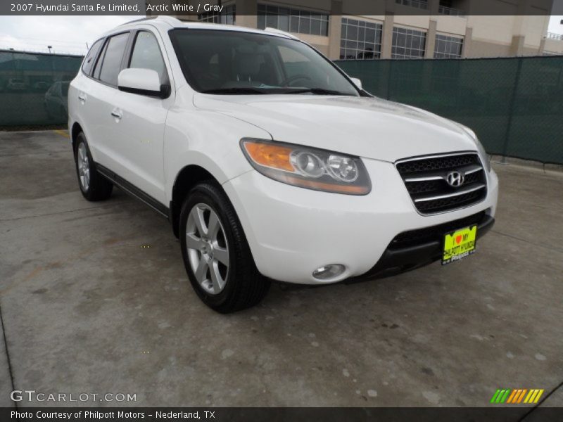 Arctic White / Gray 2007 Hyundai Santa Fe Limited