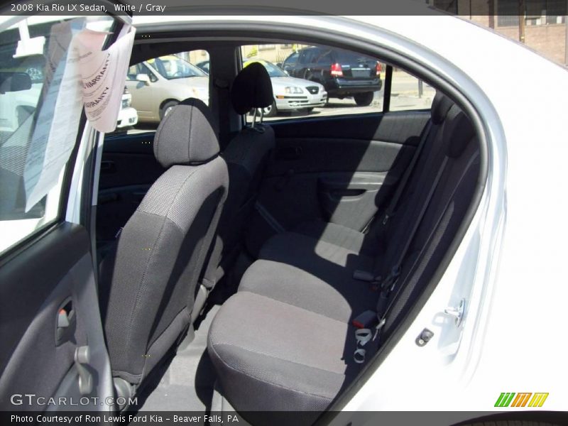 White / Gray 2008 Kia Rio LX Sedan