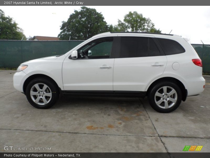 Arctic White / Gray 2007 Hyundai Santa Fe Limited
