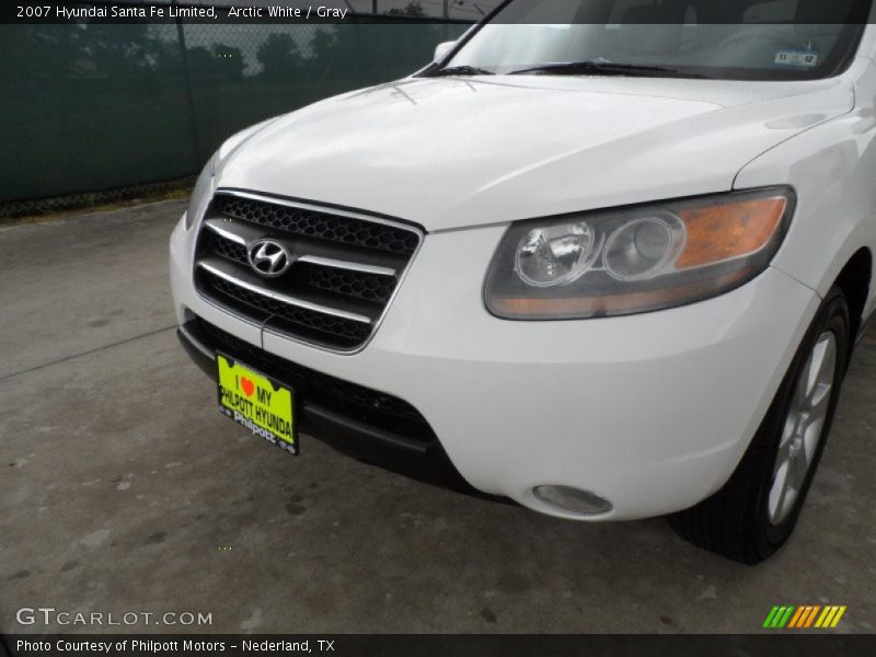 Arctic White / Gray 2007 Hyundai Santa Fe Limited