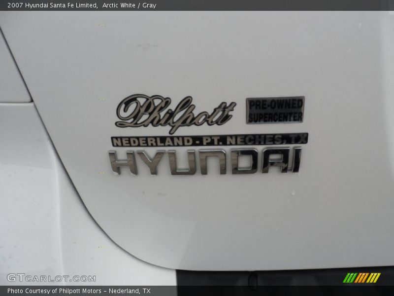Arctic White / Gray 2007 Hyundai Santa Fe Limited