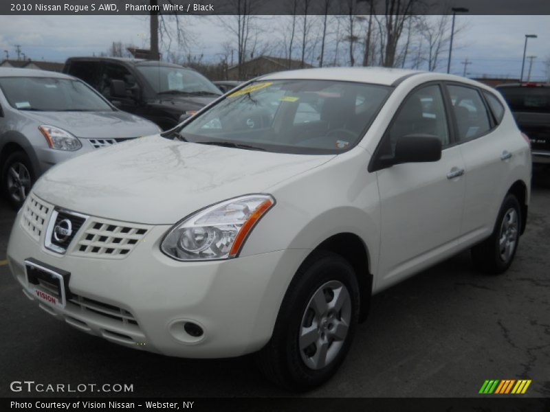 Phantom White / Black 2010 Nissan Rogue S AWD
