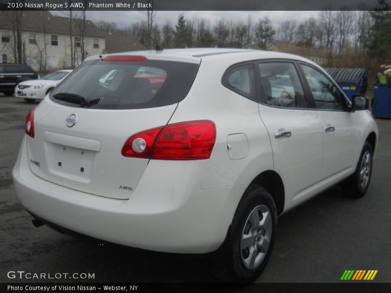 Phantom White / Black 2010 Nissan Rogue S AWD