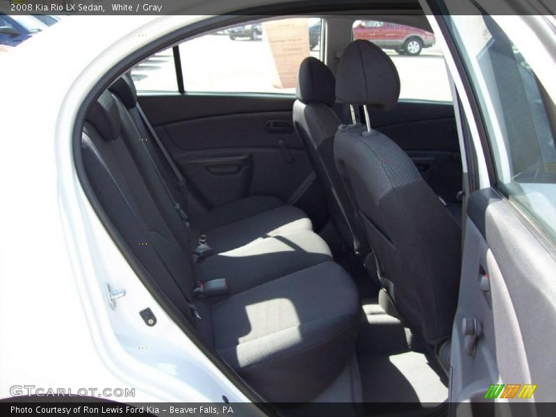 White / Gray 2008 Kia Rio LX Sedan
