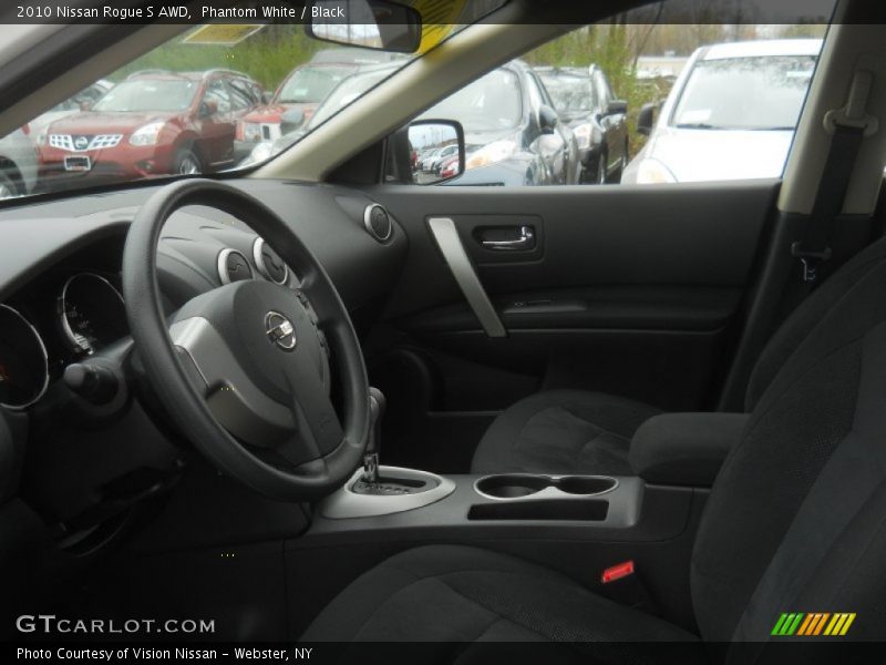 Phantom White / Black 2010 Nissan Rogue S AWD