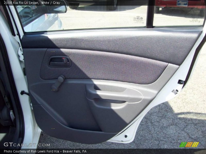 White / Gray 2008 Kia Rio LX Sedan