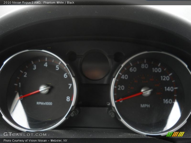Phantom White / Black 2010 Nissan Rogue S AWD