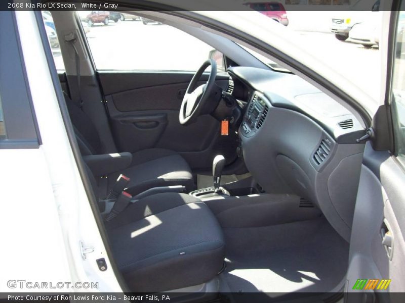 White / Gray 2008 Kia Rio LX Sedan