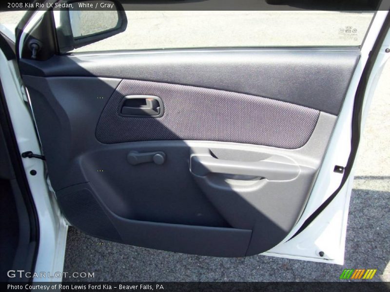 White / Gray 2008 Kia Rio LX Sedan