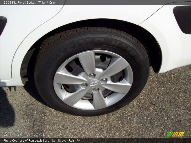 White / Gray 2008 Kia Rio LX Sedan