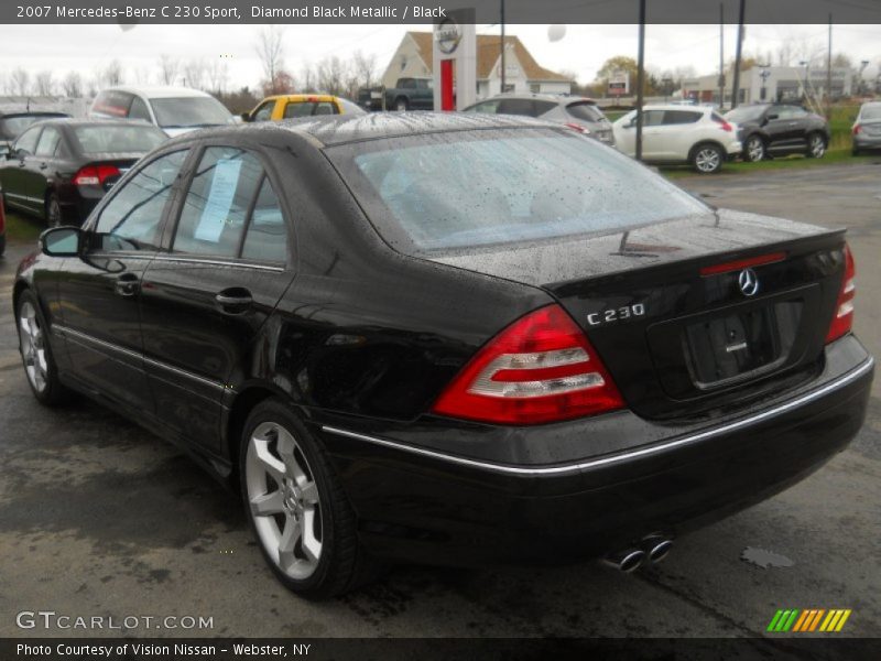 Diamond Black Metallic / Black 2007 Mercedes-Benz C 230 Sport