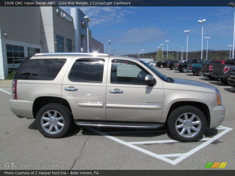 Gold Mist Metallic / Cocoa/Light Cashmere 2008 GMC Yukon Denali AWD