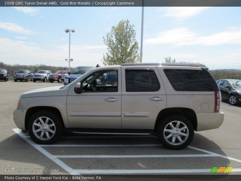 Gold Mist Metallic / Cocoa/Light Cashmere 2008 GMC Yukon Denali AWD